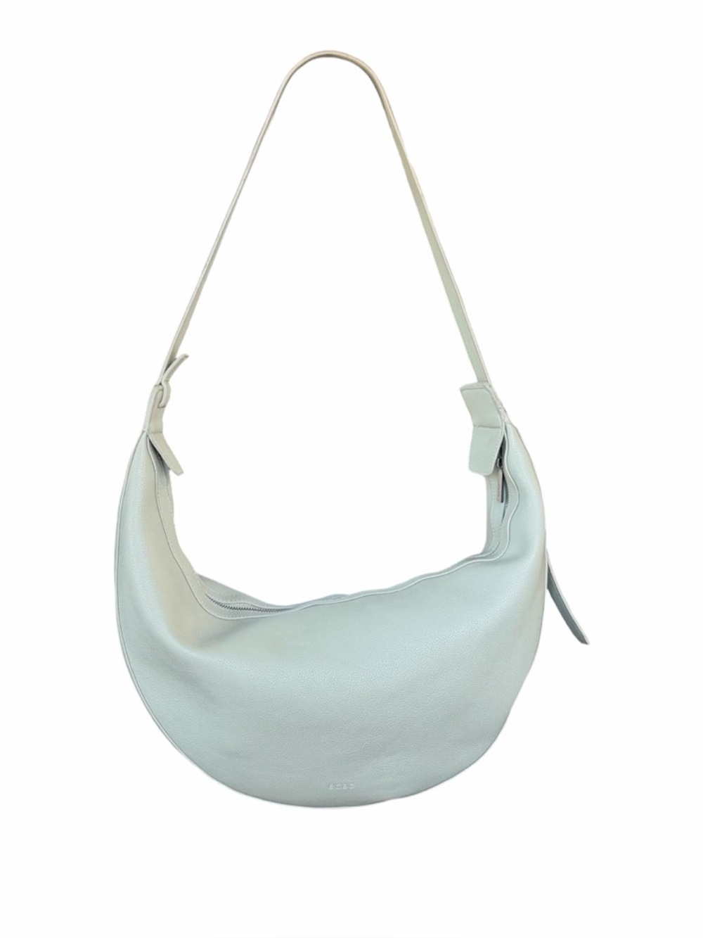 BCBG Sage Green Crescent Moon Hobo Textured Faux Leather Shoulder Bag